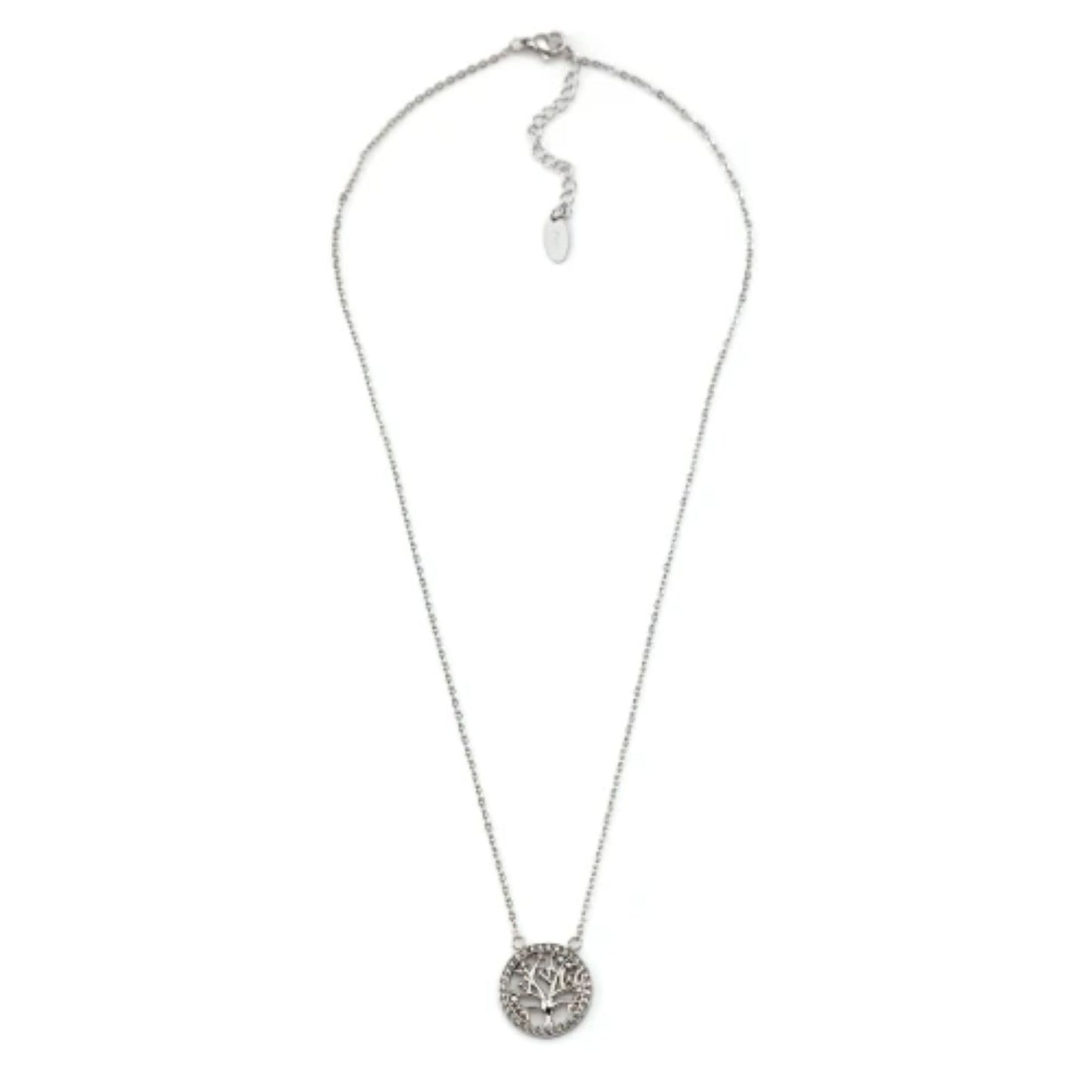 Colar Aço com Árvore da Vida